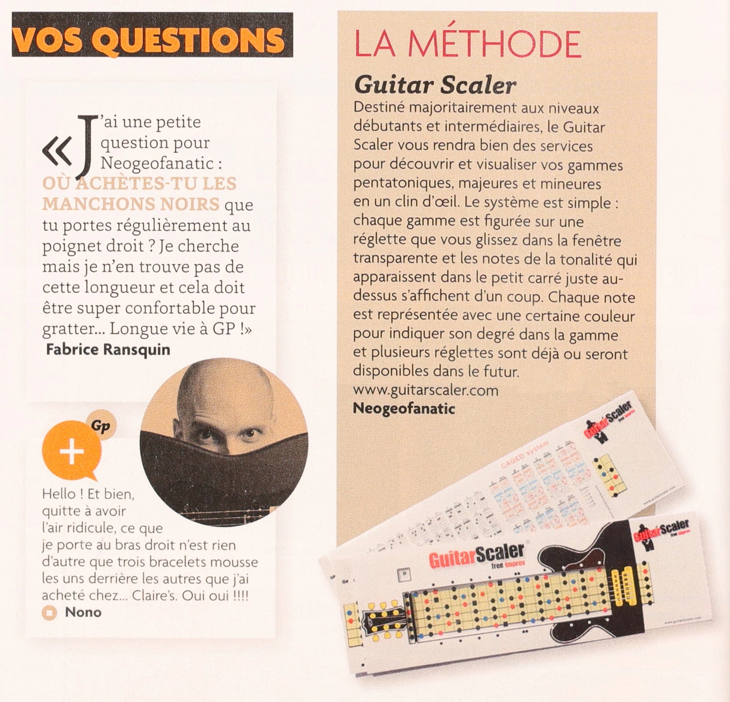Parution article dans le magazine GuitarPart